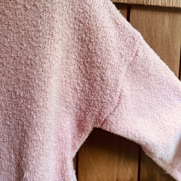 Dreamers by Debut Light Pink Rose Boucle Cardigan Round Neck Sweater Size L - Picture 11 of 12